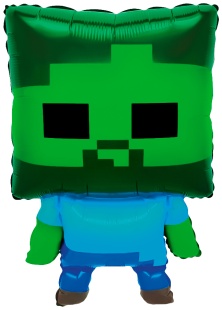 Шар (26''/66 см) Фигура, Пиксельный зомби, 1 шт. в уп. (цв.этик.)