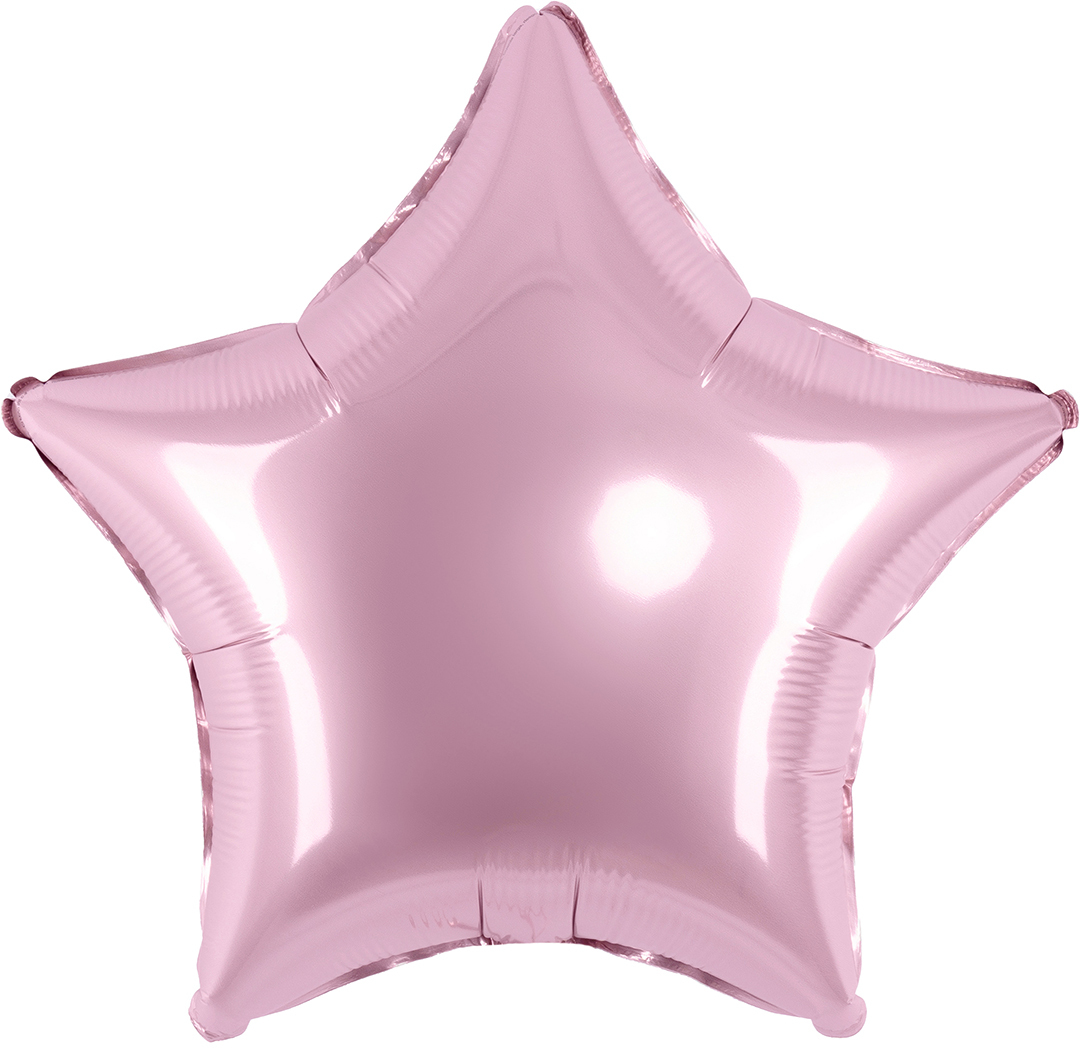 Шар (9''/23 см) Мини-звезда, Розовый, Макарунс, 1 шт.