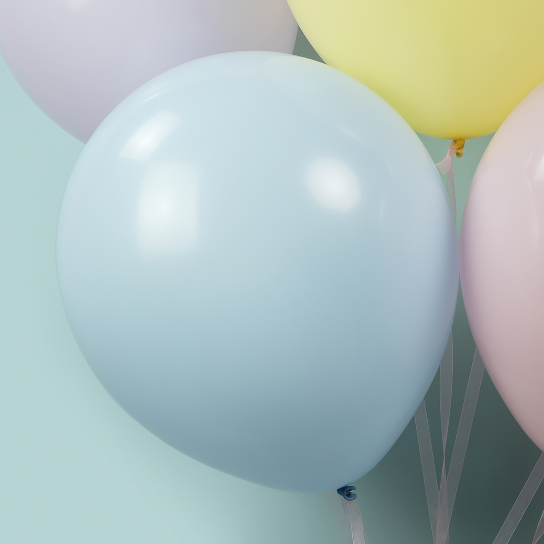 Шар (18''/46 см), Нежно-голубой, макарунс, 10 шт.