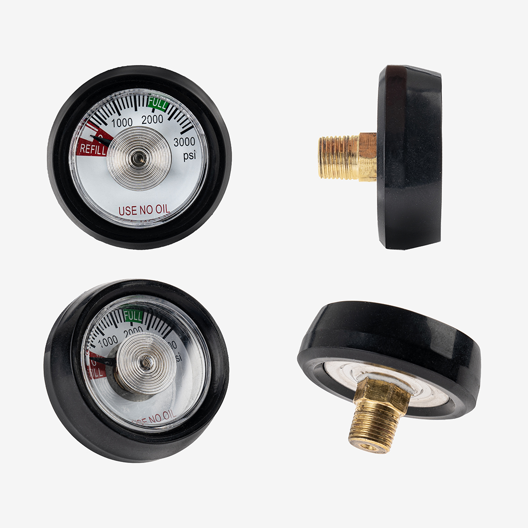 Манометр для оборудования, Черный, 1 шт.