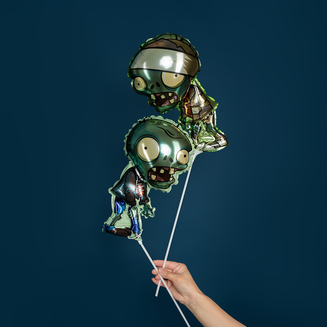 Шар с клапаном (17''/43 см) Мини-фигура, Зомби, 1 шт.