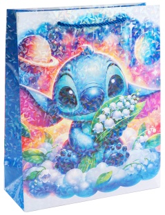 Пакет подарочный, 210гр, Любимый монстрик, Дизайн №3, Голография, 42*31*12 см, 1 шт.