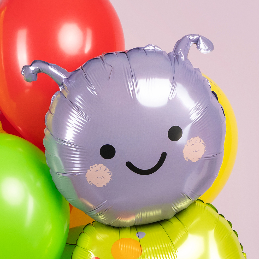 Шар (39''/99 см) Фигура, Яркая гусеница, 1 шт.