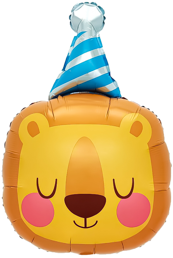 Шар (30''/76 см) Фигура, Лев в колпачке, 1 шт.