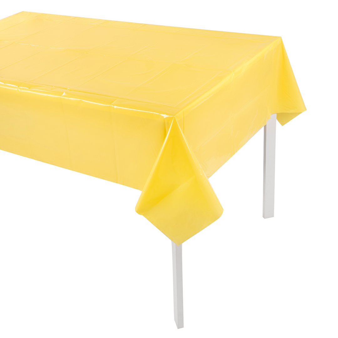 Скатерть одноразовая, Желтый, 120*160 см, 1 шт.