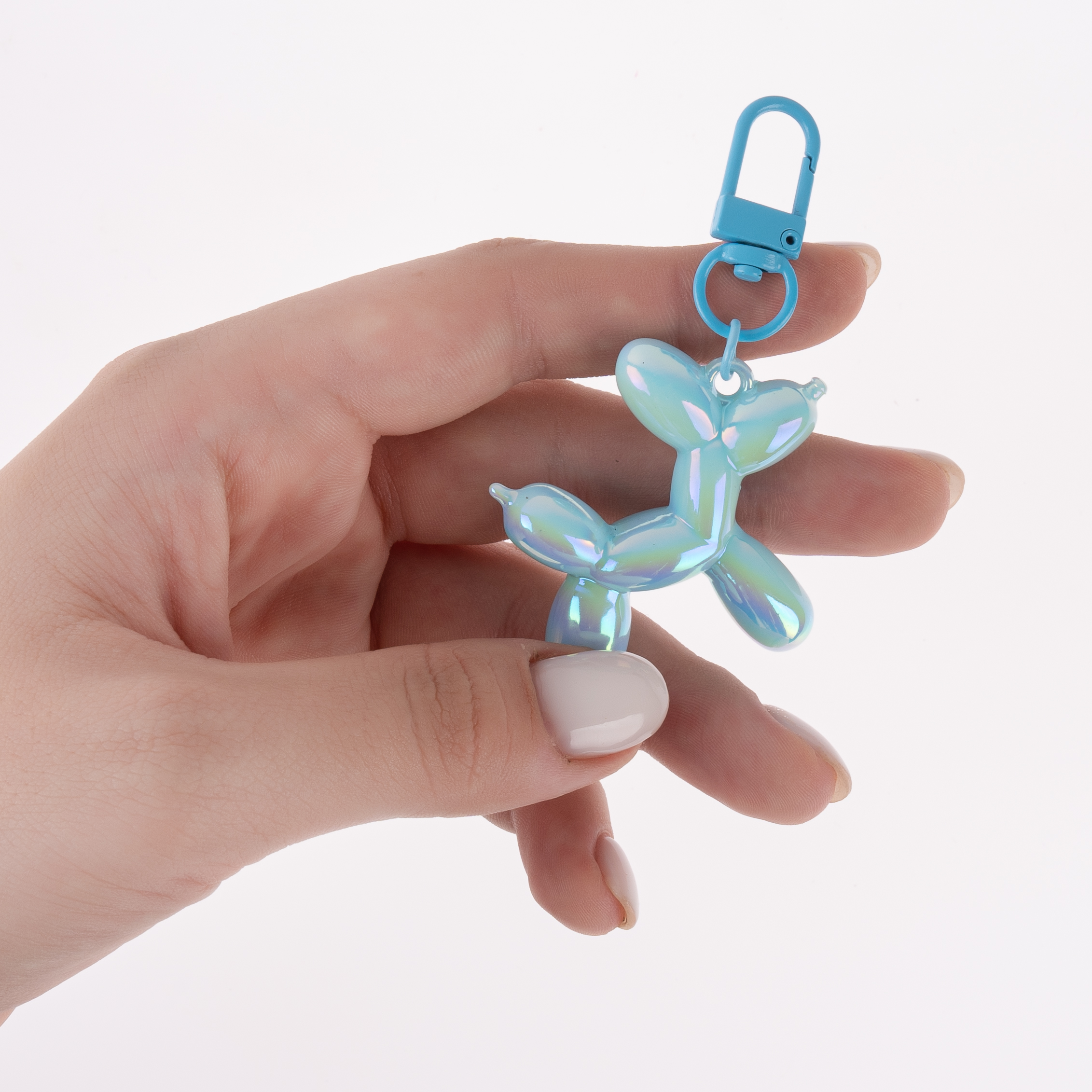 Брелок, Собачка ШДМ, Голубой, Перламутр, 4,5 см, 1 шт. 