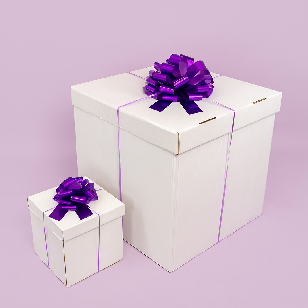 Бант Шар, Фиолетовый, Лаковый, 36 см, 1 шт. в упак. 