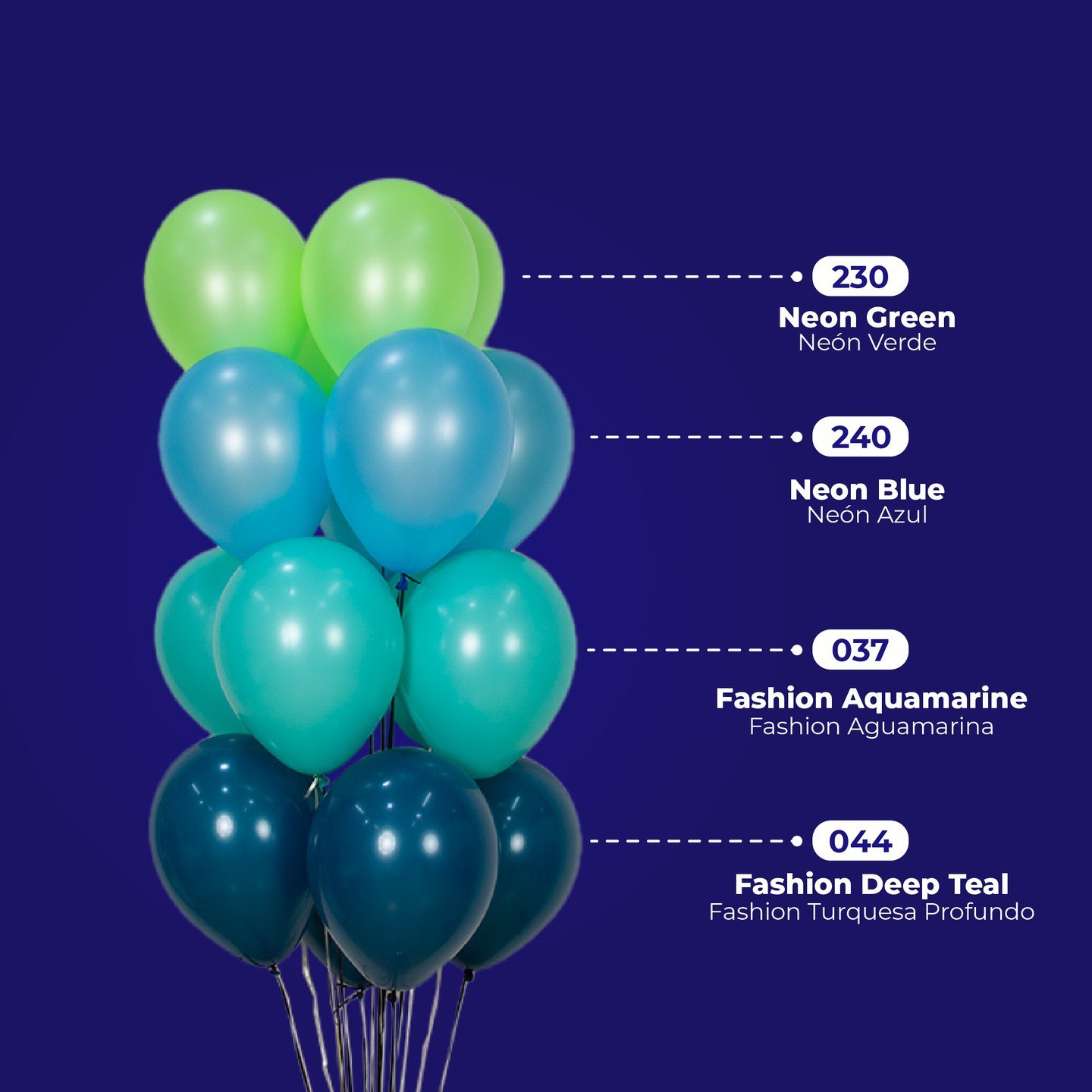 Шар (12''/30 см), Темно-синий (044), пастель, 50 шт.
