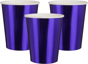 Стаканы (250 мл) Синий, Металлик, 6 шт.