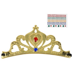 Корона тканевая, Королева, Укрась ее сама, Золото, 1 шт. 