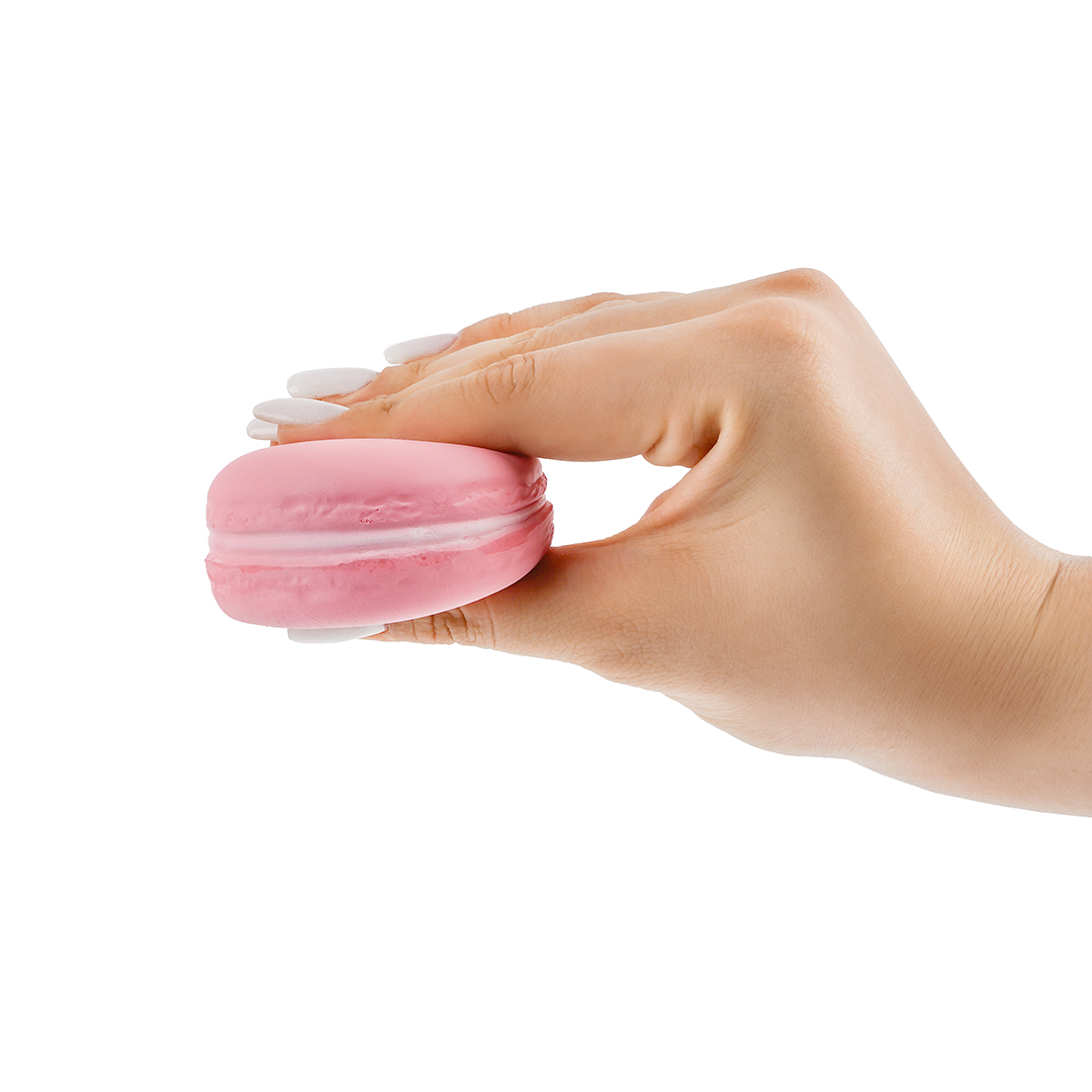 Игрушка - сквиш, Макарун, Розовый, 6*4 см, 1 шт. 