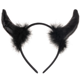 Ободок, Рожки Чертенка, Черный, Металлик, 1 шт. 