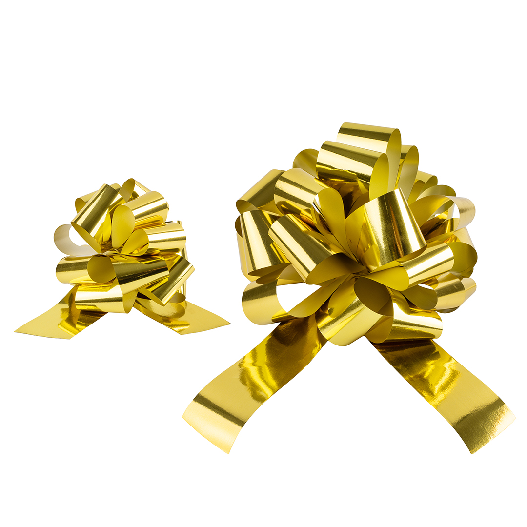 Бант Шар, Золото, Металлик, 21 см, 1 шт. в упак. 