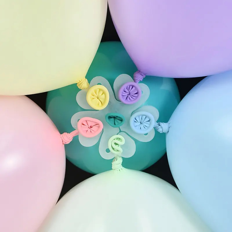 Фиксатор для шаров Цветок, 6,5 см. Прозрачный, 10 шт.