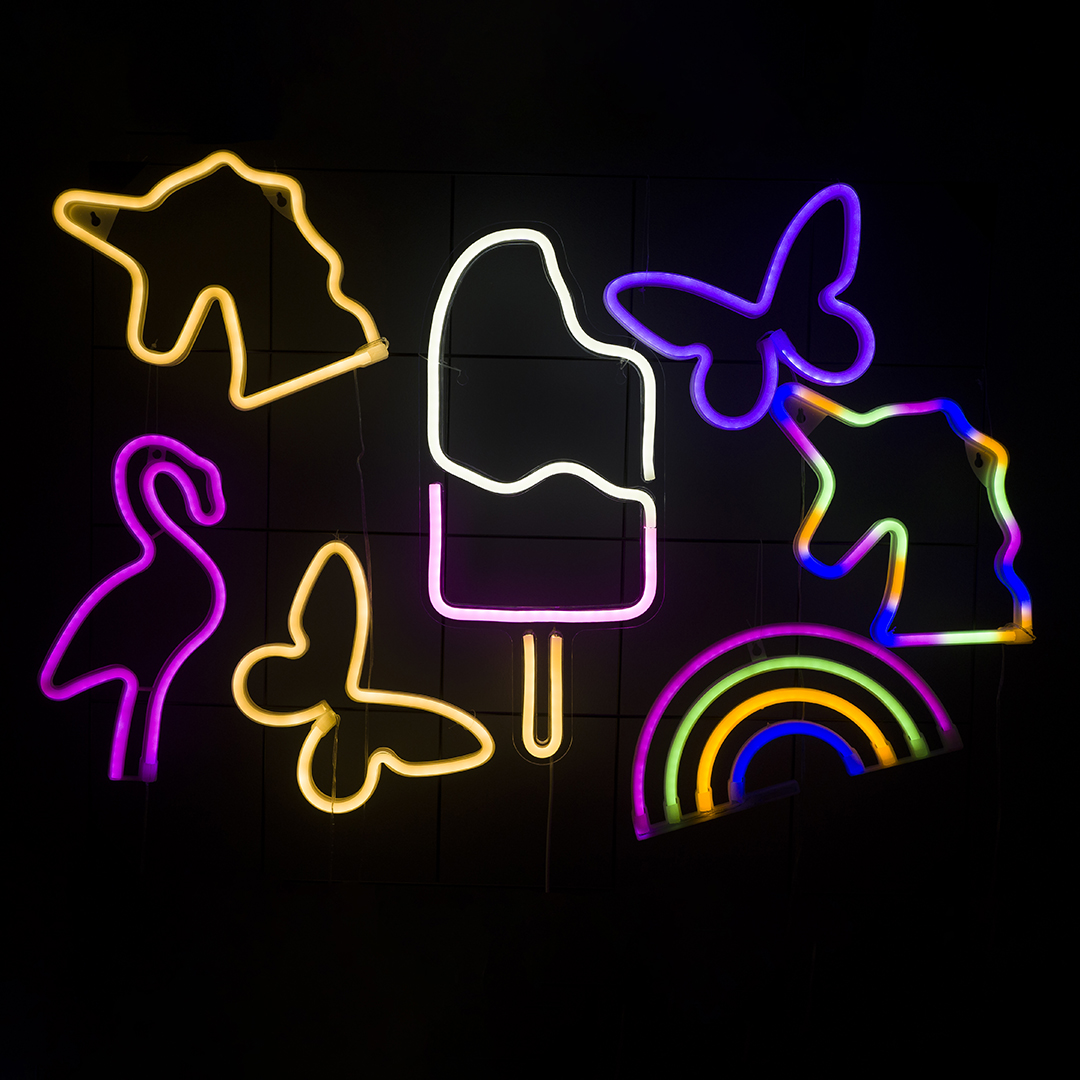 Световая фигура Бабочка, 16*22,5 см. Сиреневый, 1 шт.