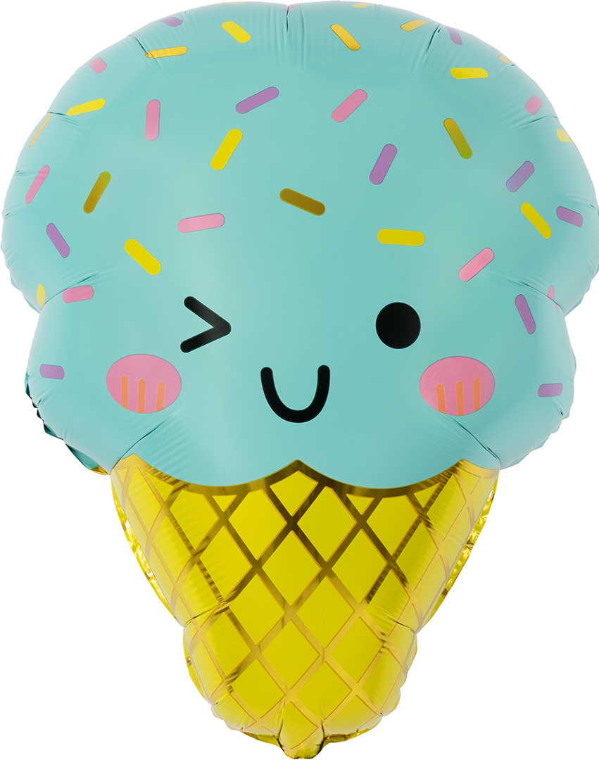 Шар (23''/58 см) Фигура, Мятное мороженое, 1 шт.