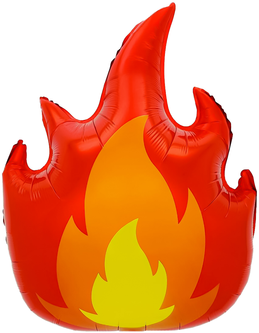 Шар (30''/76 см) Фигура, Пламя, 1 шт. в уп.