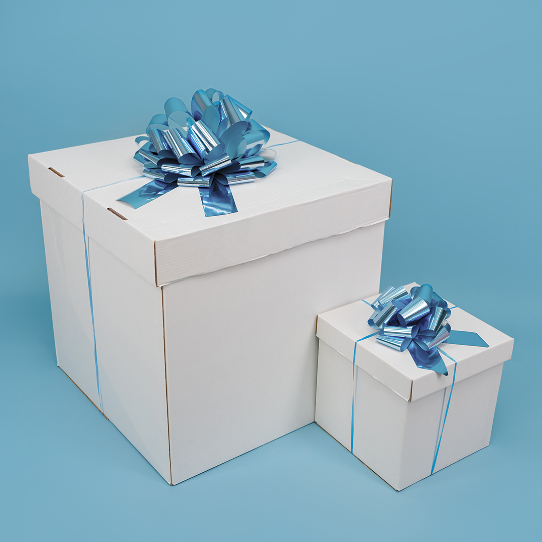 Бант Шар, Голубой, Металлик, 36 см, 1 шт. в упак. 