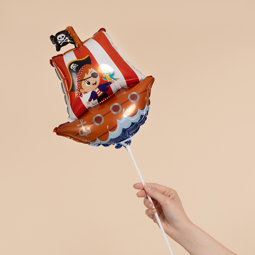 Шар (14''/36 см) Мини-фигура, Пиратский корабль, 1 шт.