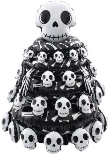 Шар (44''/112 см) Фигура 3D, Черепа на Хэллоуин, 1 шт. в уп.