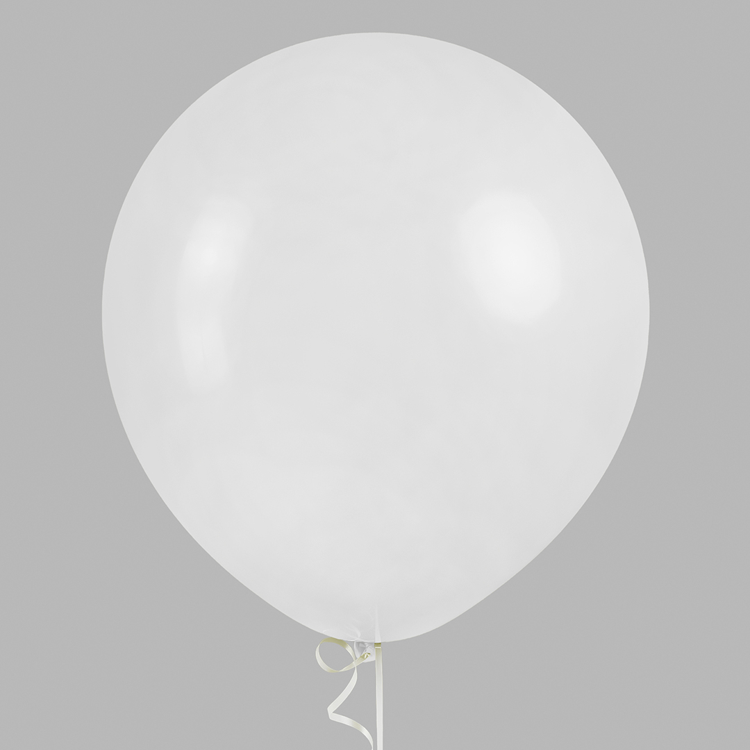 Шар (18''/46 см), Белый, пастель, 10 шт.