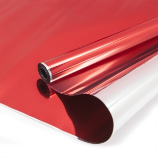 Упаковочная пленка 30мкм (0,7*7,5 м) Цветной металл, Красный, 1 шт.