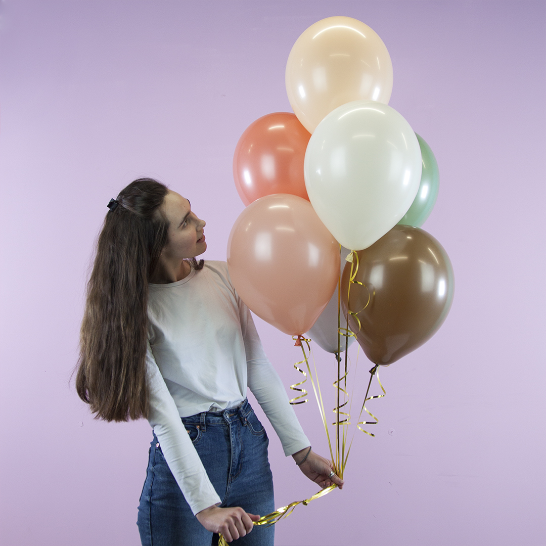 Шар (12''/30 см), Коралл, пастель ретро, 100 шт.