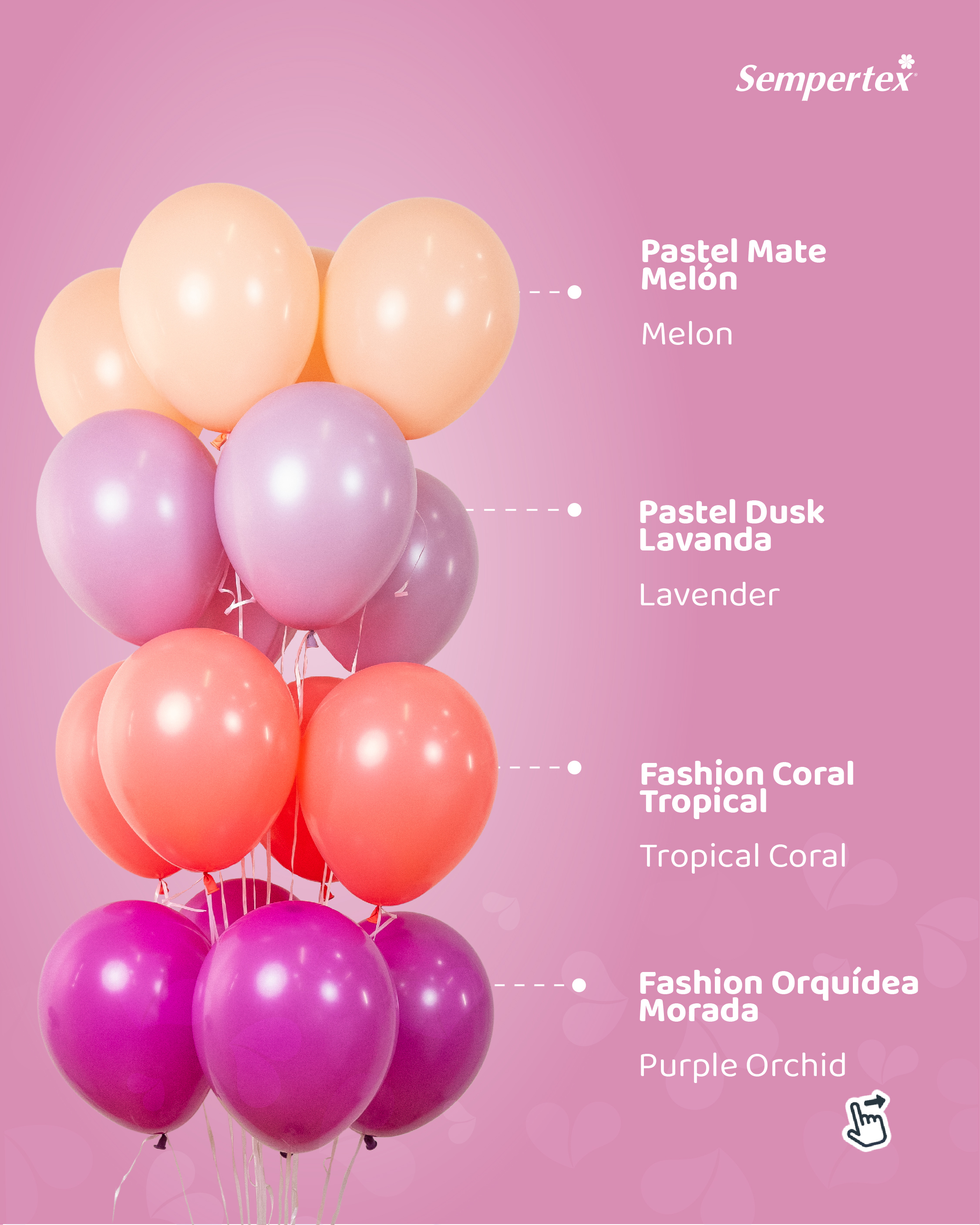 Шар (12''/30 см), Тропический коралл (059), пастель, 12 шт.