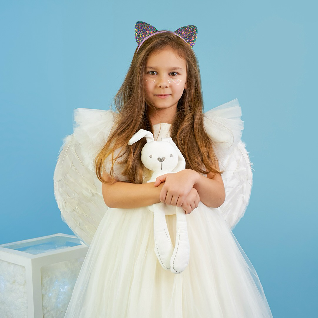 Ободок Кошка, Розовый, с блестками, 1 шт. 