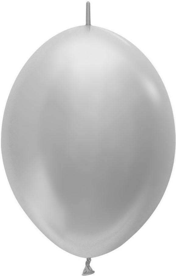 Шар (6''/15 см) Линколун, Серебро (481), перламутр, 100 шт.