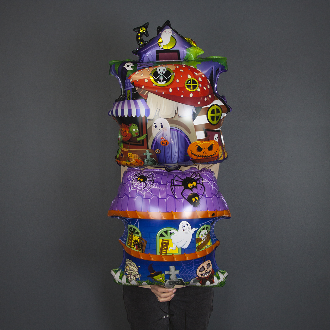 Шар (28''/71 см) Фигура, Дом с привидениями, 1 шт.