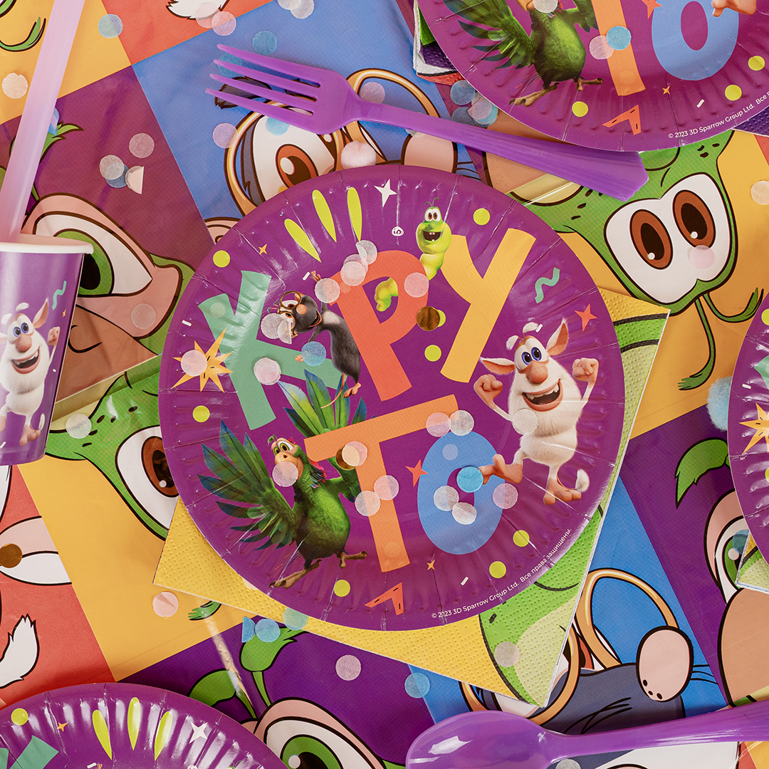 Тарелки (7''/18 см) Буба и друзья, 6 шт.