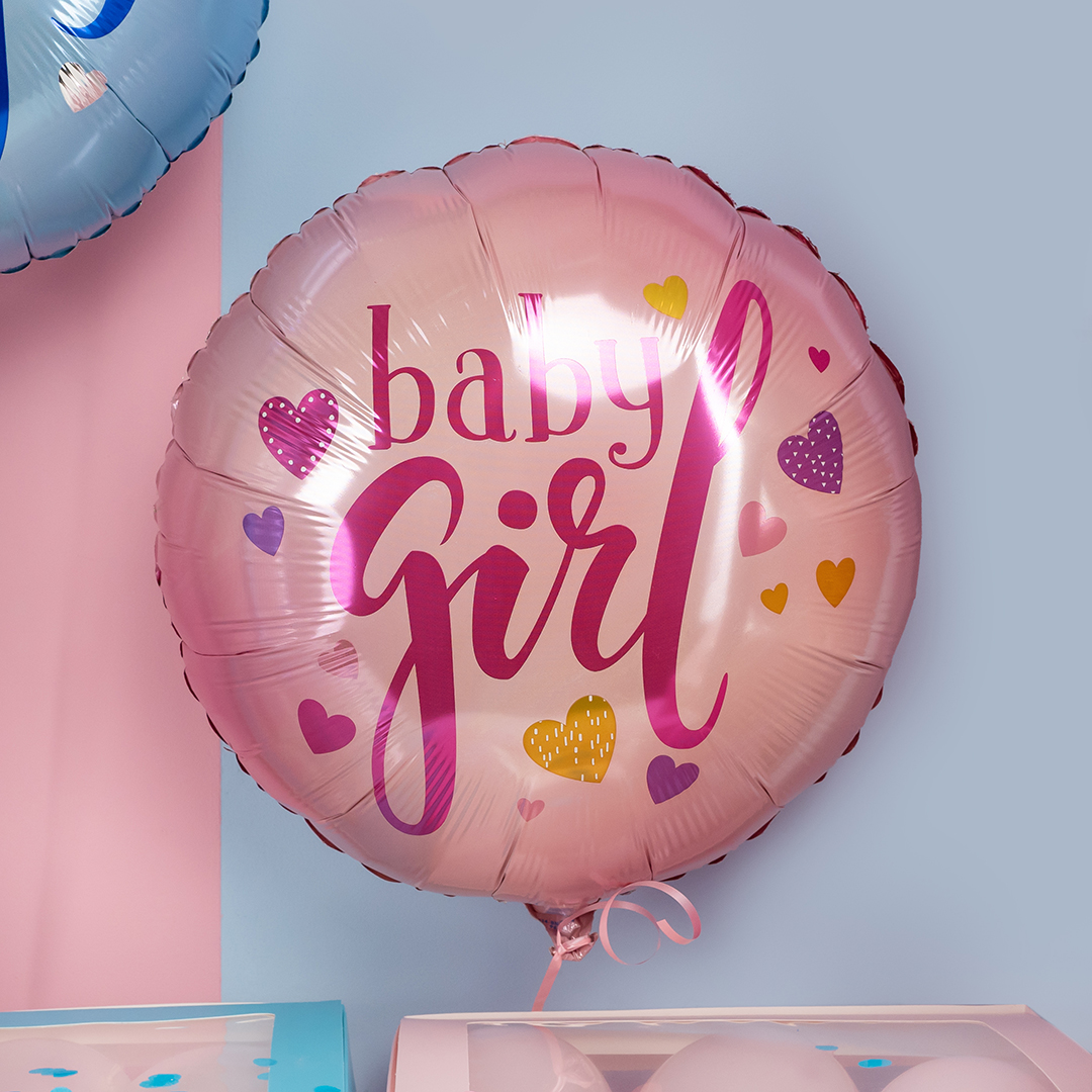 Шар (18''/46 см) Круг, Малышка Девочка, 1 шт.