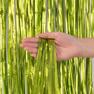 Занавес Дождик Зеленый, Матовый металл, 100*200 см, 1 шт.