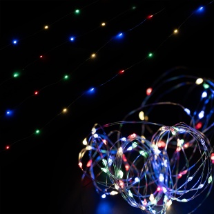 Светодиодная гирлянда, Роса 10 Led, IP10, 1 м. Разноцветный, 1 шт.