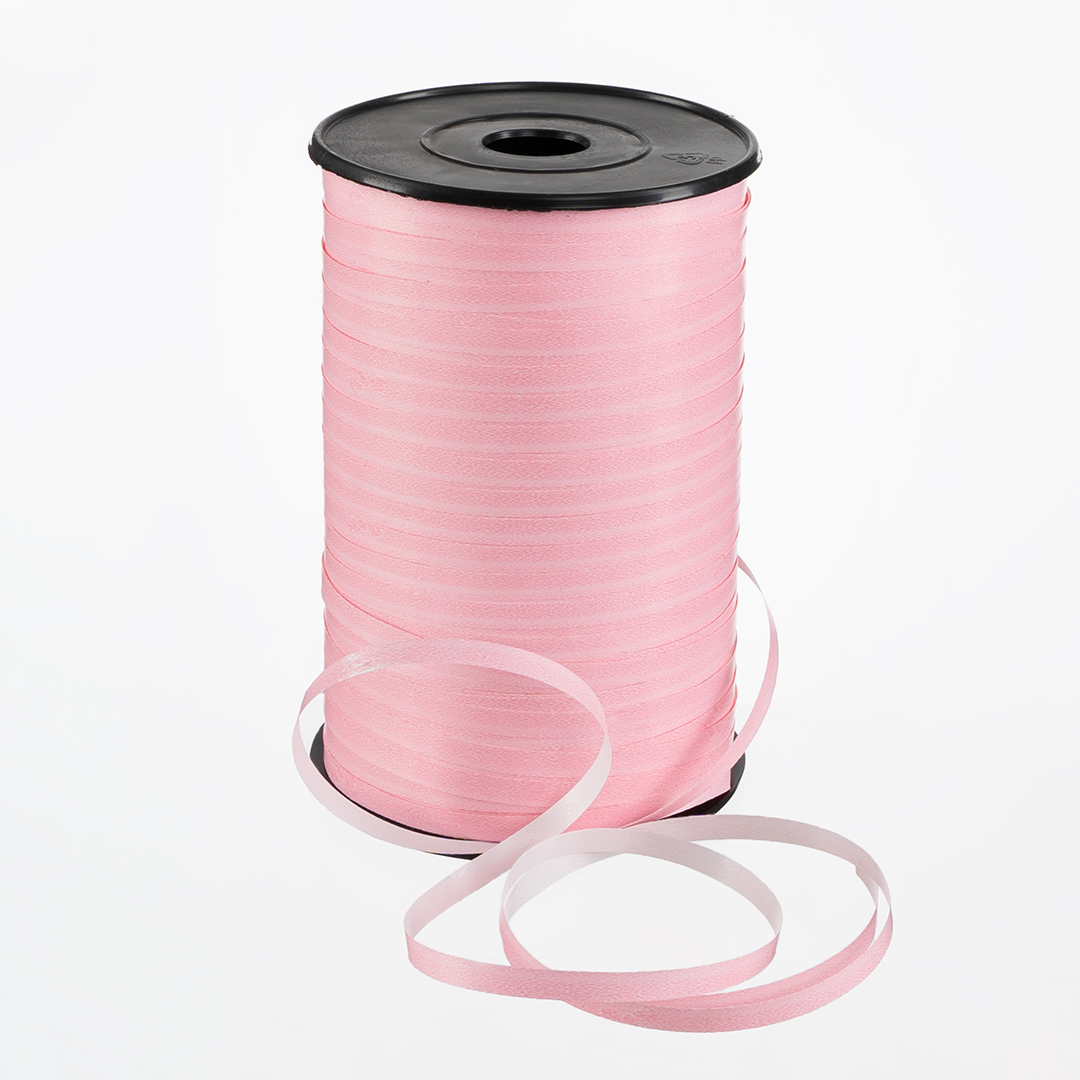 Лента полипропиленовая (0,5 см*500 м) Пудровый/Белый, 1 шт.