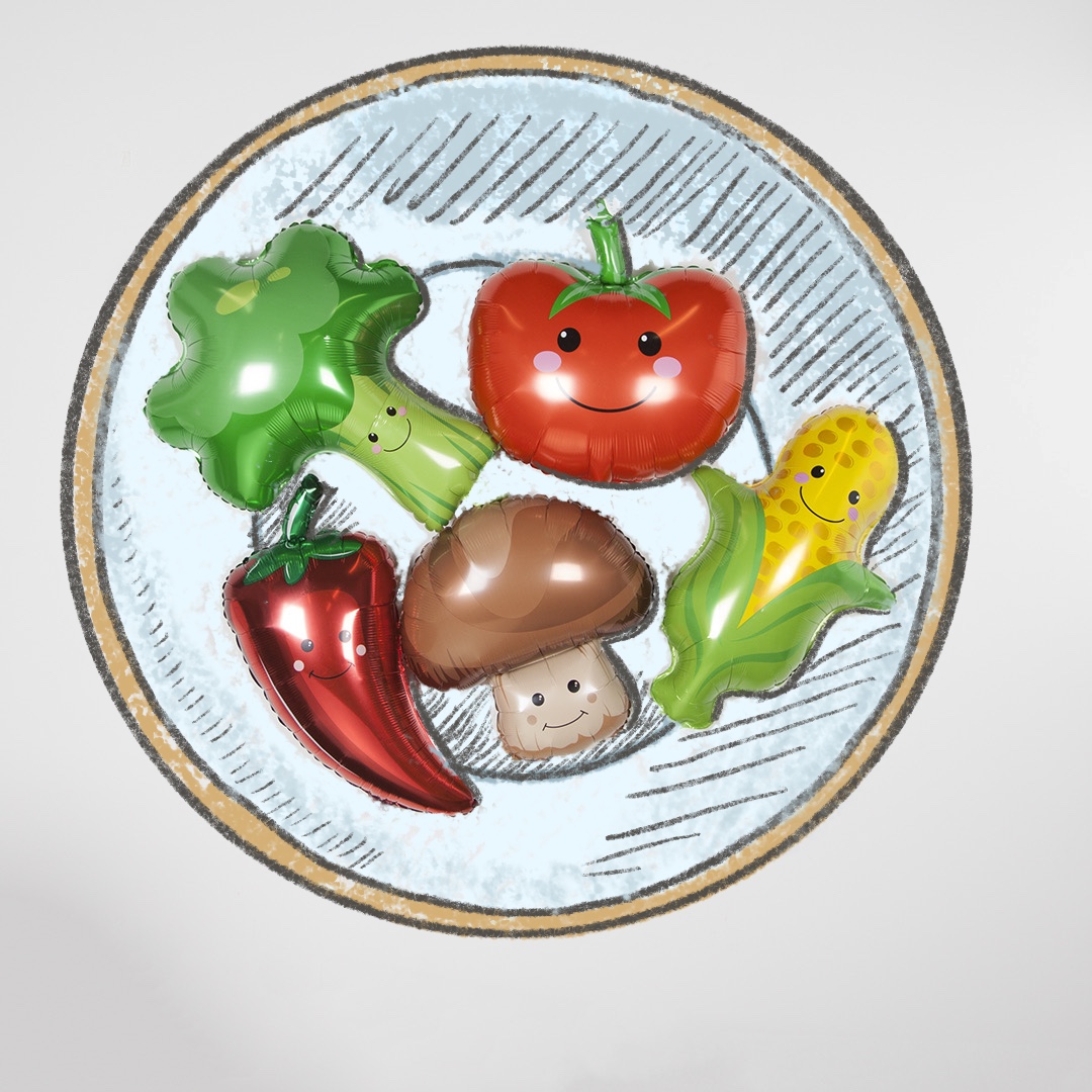 Шар (23''/58 см) Фигура, Гриб Боровик, 1 шт.