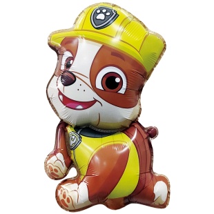 Шар с клапаном (17''/43 см) Мини-фигура, Щенок Строитель, 5 шт. в уп.