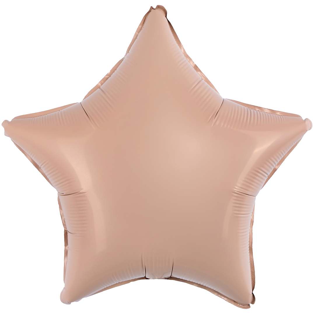 Шар (18''/46 см) Звезда, Винтажная роза, Матовый, 1 шт.