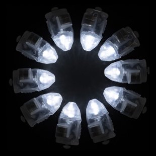 Подсветка в шар, постоянное свечение, 1,5*1,1*3 см. Белый, 10 шт.