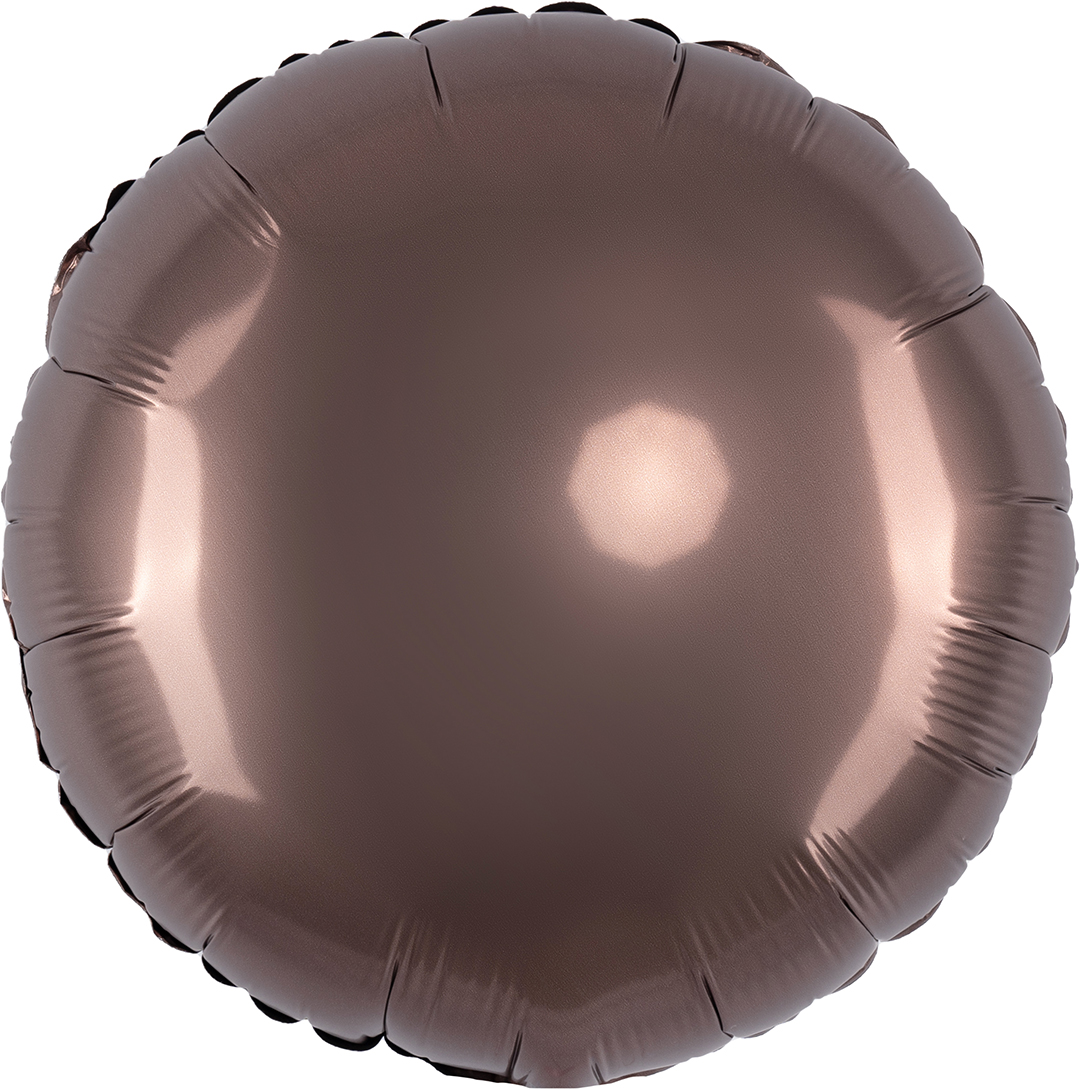 Шар (18''/46 см) Круг, Шоколад, Сатин, 1 шт.