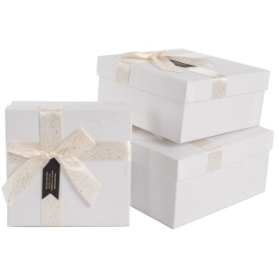 Набор коробок Волшебный праздник, Белый, 19*19*9,8 см, 3 шт. в упак. 