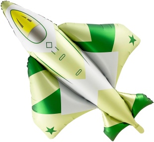 Шар (41''/104 см) Фигура, Военный самолет, Камуфляж, Сатин, 1 шт. в уп.