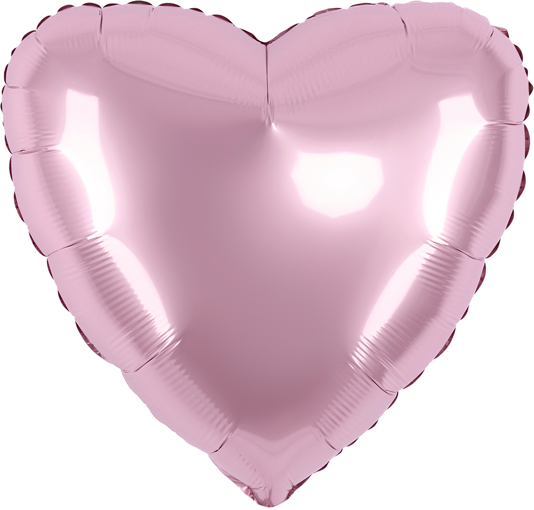 Шар (32''/81 см) Сердце, Розовый, Макарунс, 1 шт.
