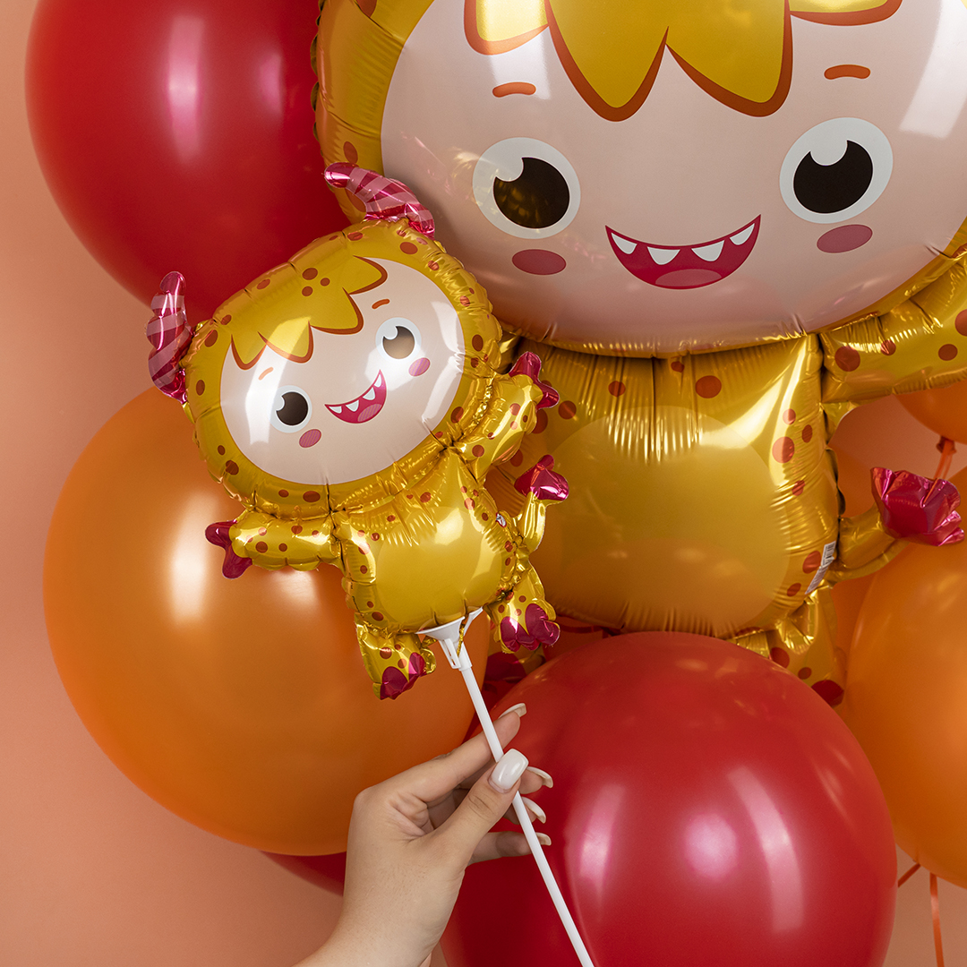 Шар (34''/86 см) Фигура, Маленький чертенок, Желтый, 1 шт.