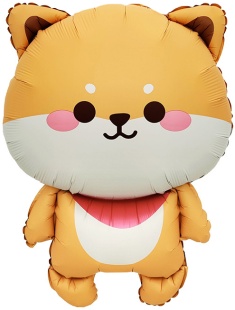 Шар (26''/66 см) Фигура, Сиба-ину, Сатин, 1 шт.