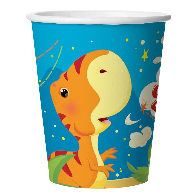 Тарелки (7''/18 см) Динозаврики, С Днем Рождения!, 6 шт.