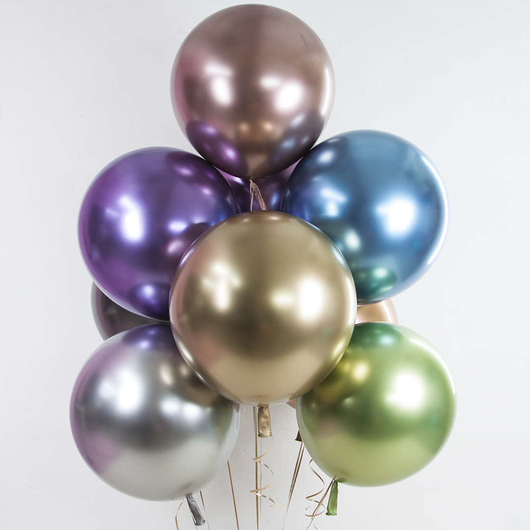 Шар (24''/61 см), Лайм (513), хром, 3 шт.