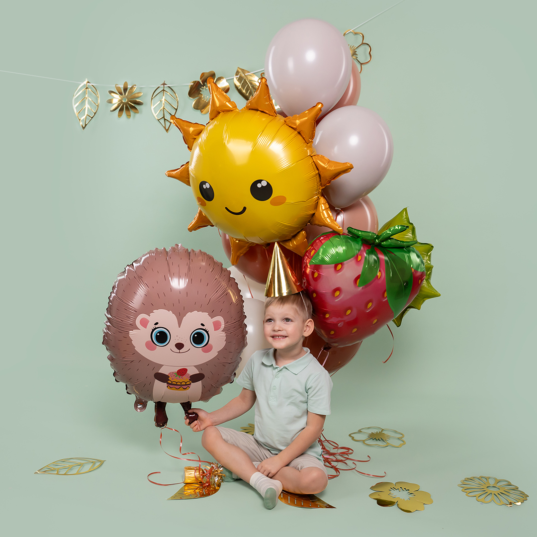 Шар (24''/61 см) Фигура, Клубника, 1 шт. в уп.