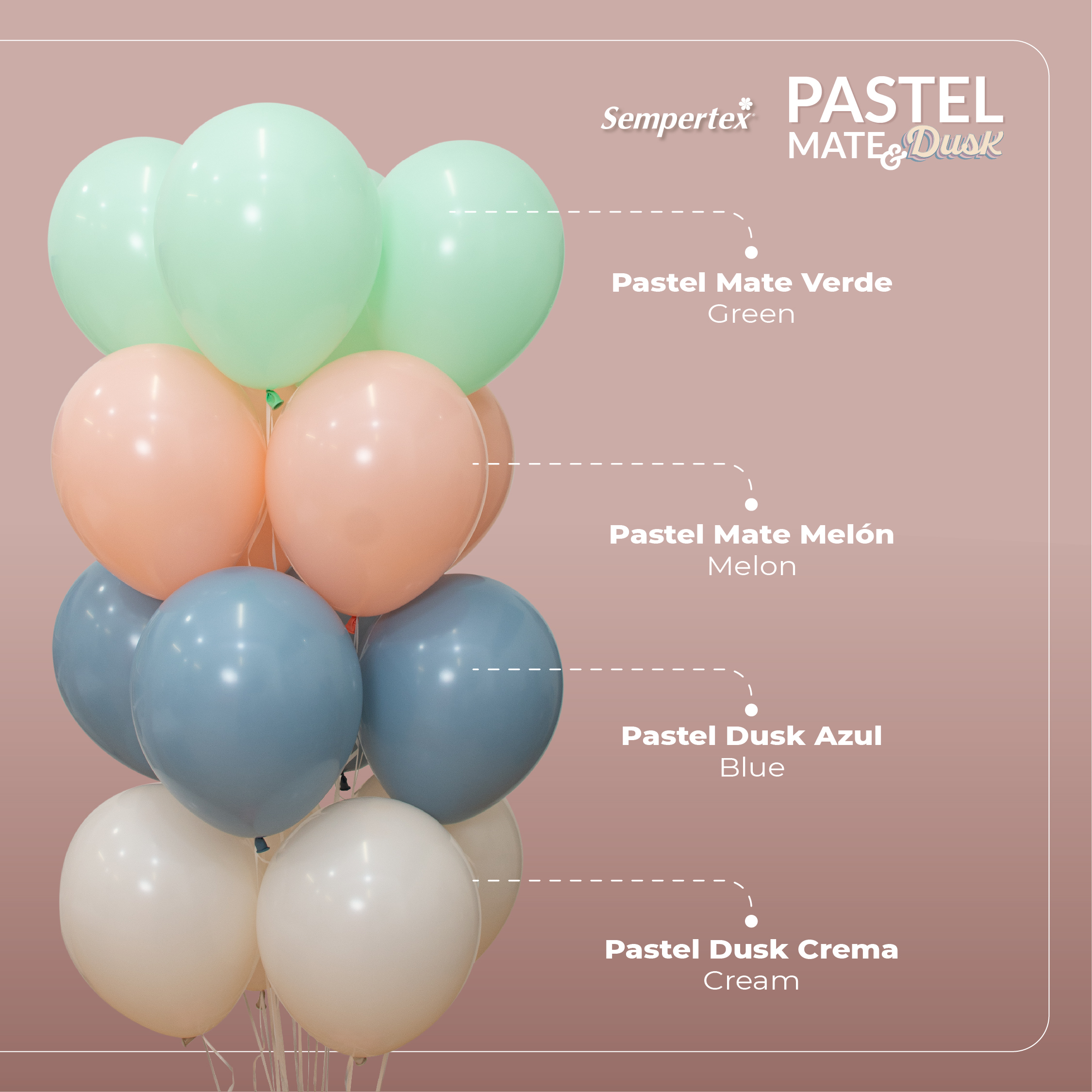 Шар (12''/30 см), Голубой (140), пастель ретро, 50 шт.